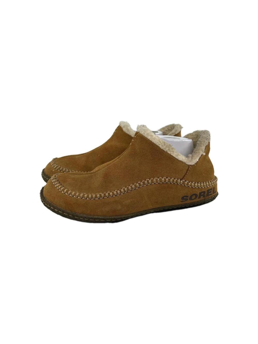 Sorel Falcon Ridge II Slippers US 8 Mens Brown Suede Lined Slip-On Boot